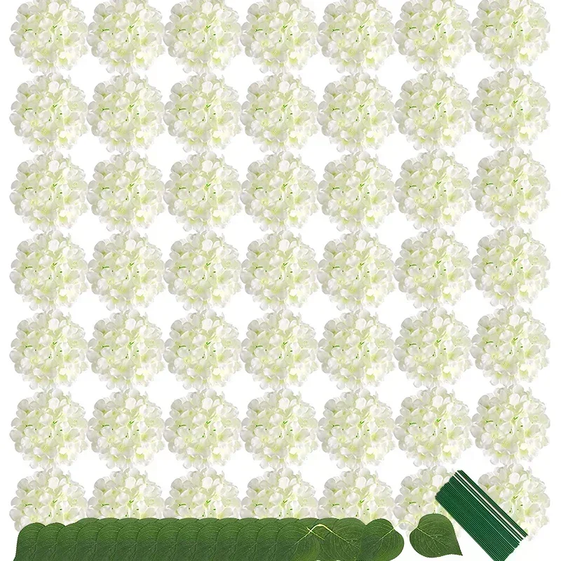 Florist Supply Bulk - 50 stuks hortensia kunstbloemen met verwijderbare