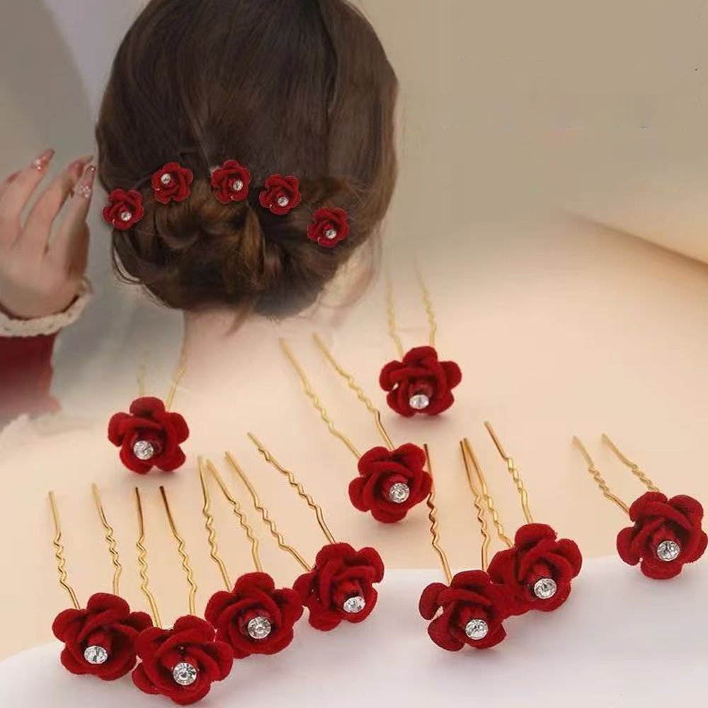 10 Stuks Rose Haaraccessoires  - Supply Florist recensie en prijs