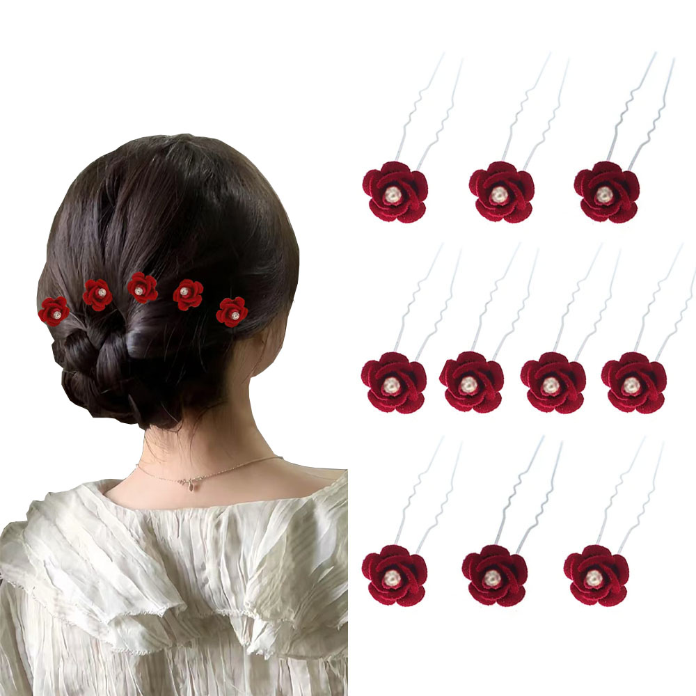 10 Stuks Rose Haaraccessoires  - Supply Florist recensie en prijs
